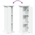 Pedestal expositor con almacenaje madera blanco 31x30x90