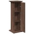 Pedestal expositor con almacenaje marrón roble 31x30x90