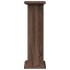 Pedestal expositor con almacenaje marrón roble 31x30x90