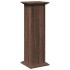 Pedestal expositor con almacenaje marrón roble 31x30x90