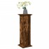 Pedestal expositor con almacenaje roble ahumado 31x30x90