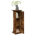 Pedestal expositor con almacenaje roble ahumado 31x30x90