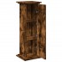 Pedestal expositor con almacenaje roble ahumado 31x30x90