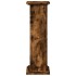 Pedestal expositor con almacenaje roble ahumado 31x30x90