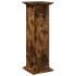 Pedestal expositor con almacenaje roble ahumado 31x30x90