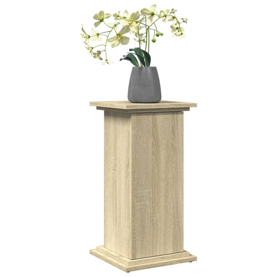 Pedestal expositor con almacenaje roble Sonoma 31x30x60