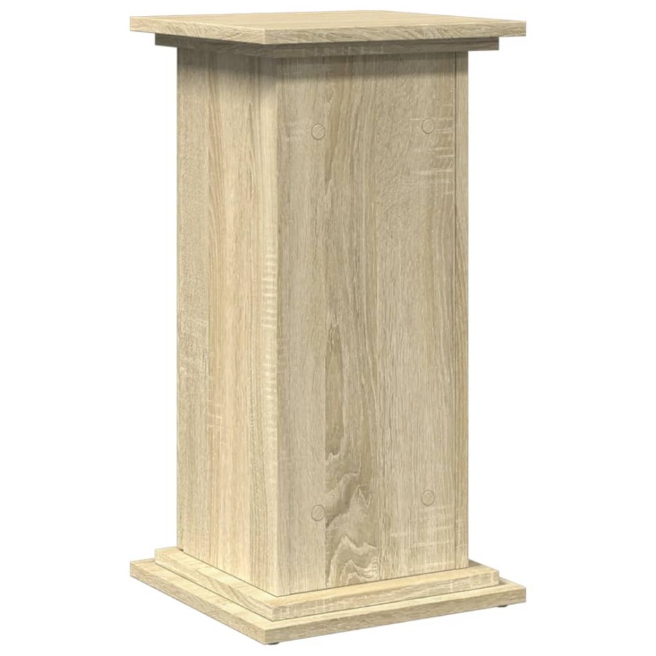 Pedestal expositor con almacenaje roble Sonoma 31x30x60