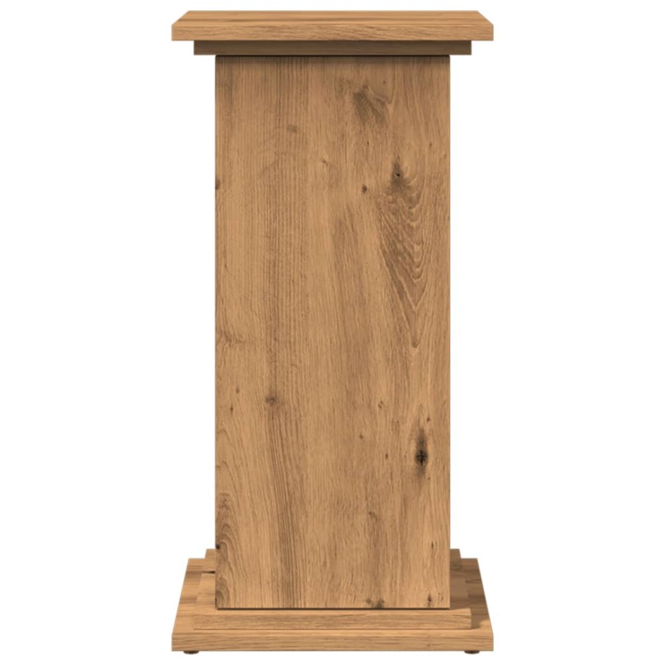 Pedestal expositor con almacenaje roble artisan 31x30x60