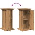Pedestal expositor con almacenaje roble artisan 31x30x60