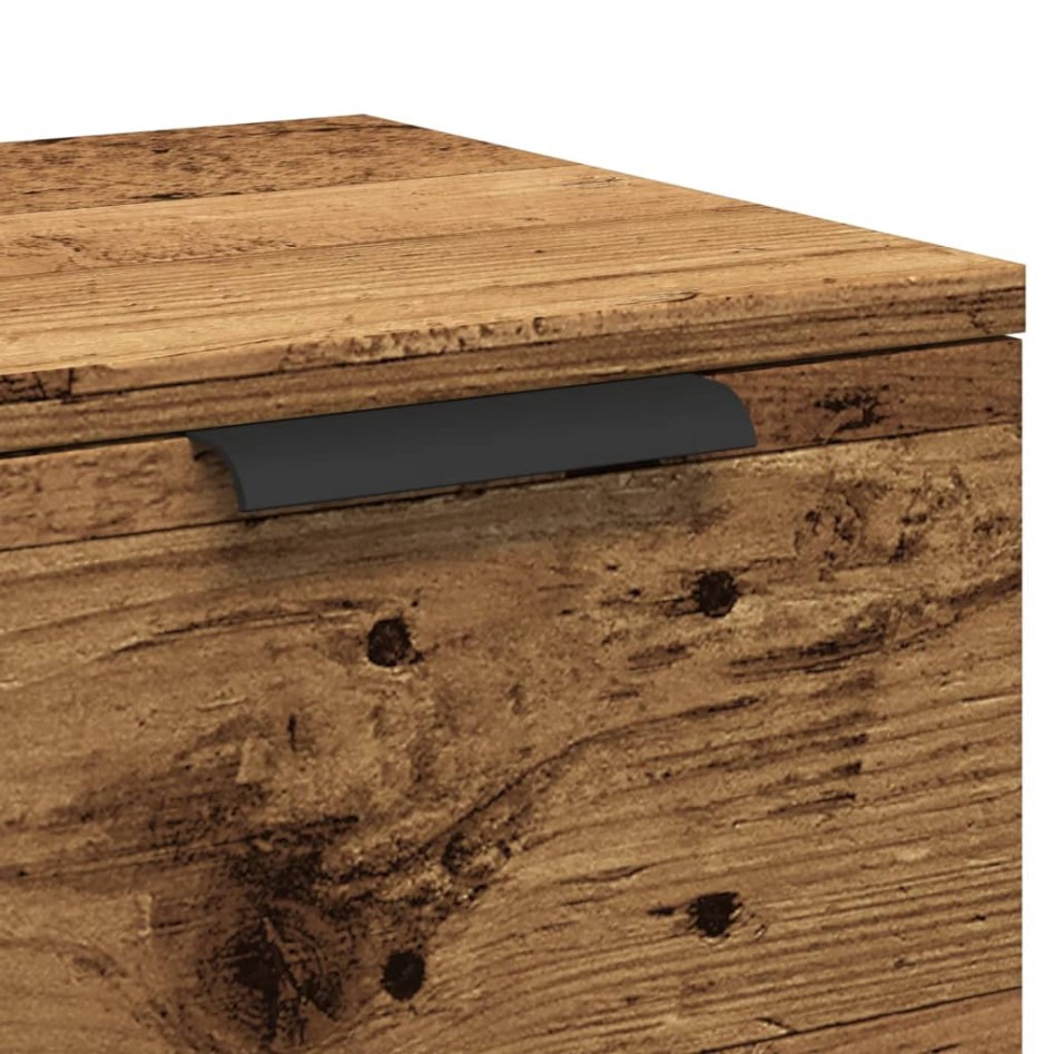 Aparador de madera de ingeniería envejecida 60x30x70