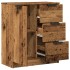 Aparador de madera de ingeniería envejecida 60x30x70