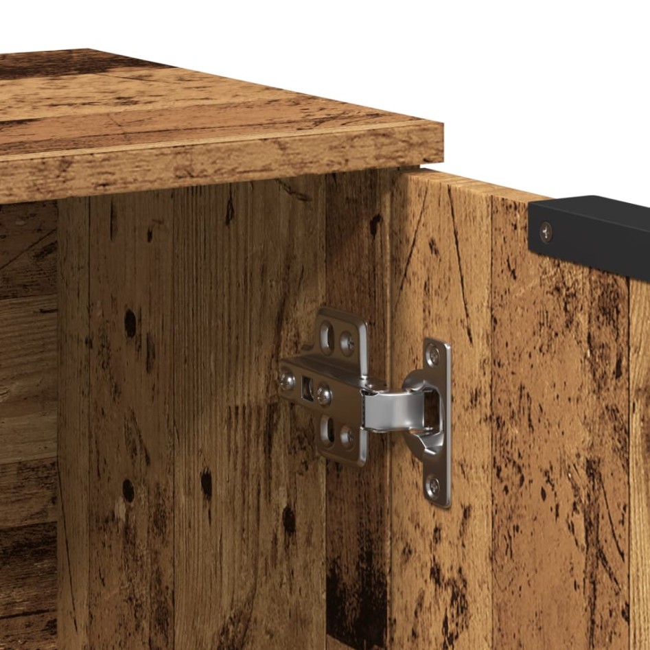 Aparador de madera de ingeniería envejecida 60x30x70