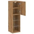 Mueble para TV con luces LED roble artesanal 30,5x30x102