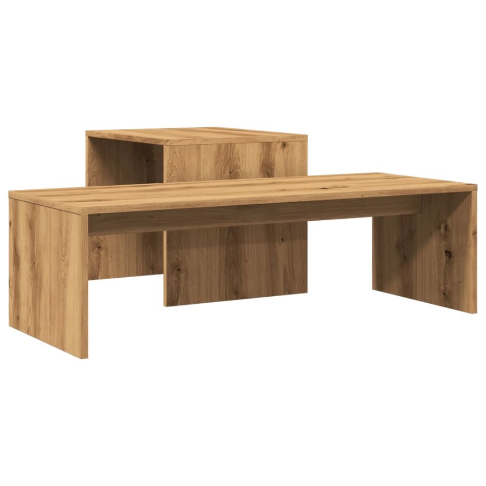 Mesa de centro madera de ingeniería roble artisan 100x48x40