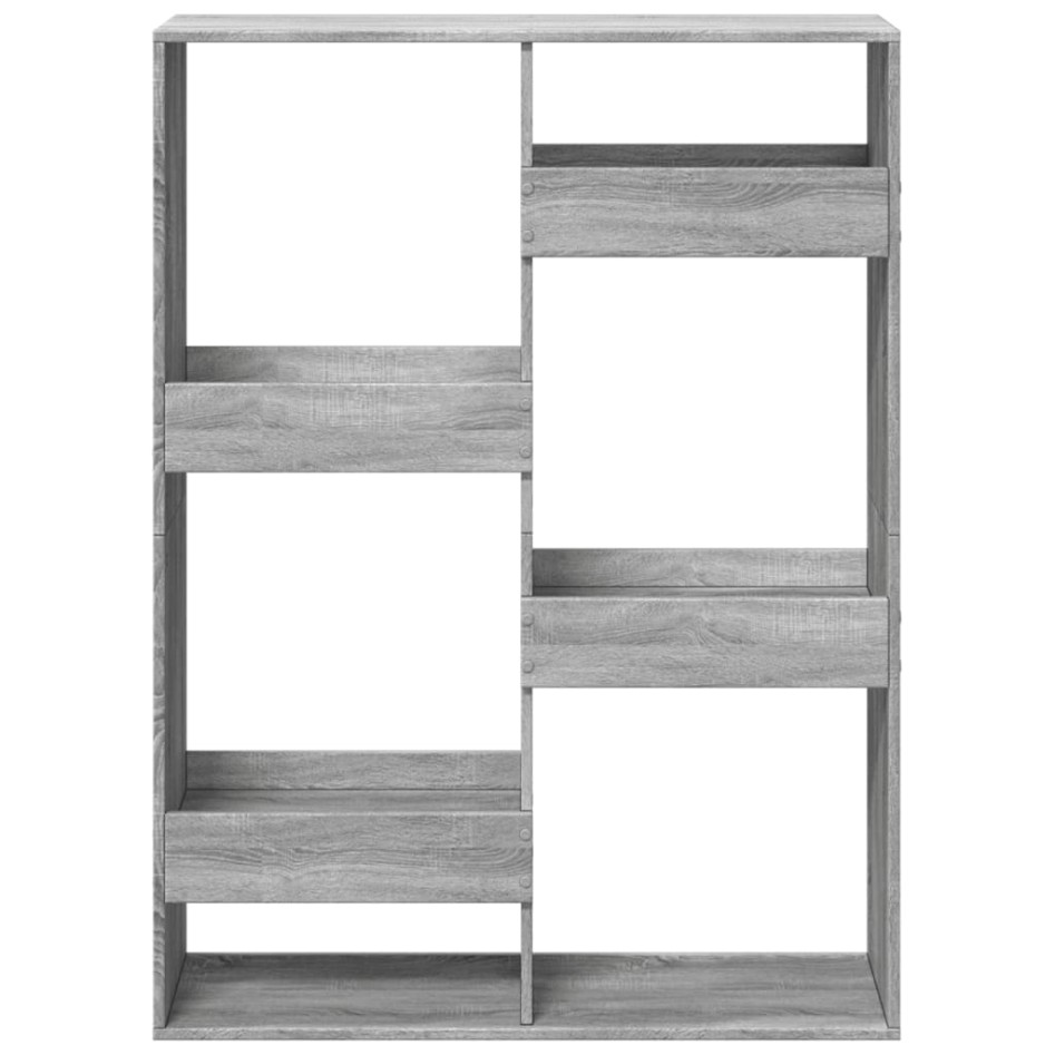 Estantería de madera de ingeniería gris Sonoma 100x33x135