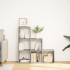 Librería divisor 3 niveles madera gris hormigón 99x29x99