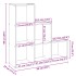 Librería divisor 3 niveles madera gris hormigón 99x29x99