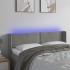 Cabecero con LED de terciopelo gris claro 147x16x78/88