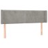 Cabecero con LED de terciopelo gris claro 147x16x78/88