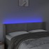 Cabecero con LED de terciopelo gris claro 147x16x78/88