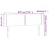 Cabecero con LED de terciopelo gris claro 147x16x78/88
