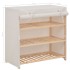 Mueble zapatero con funda de tela blanco 79x40x80