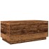 Mesa de centro con luces LED madera envejecida 90x50x40