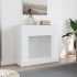 Borde de chimenea madera ingeniería blanco 100x30x87,5