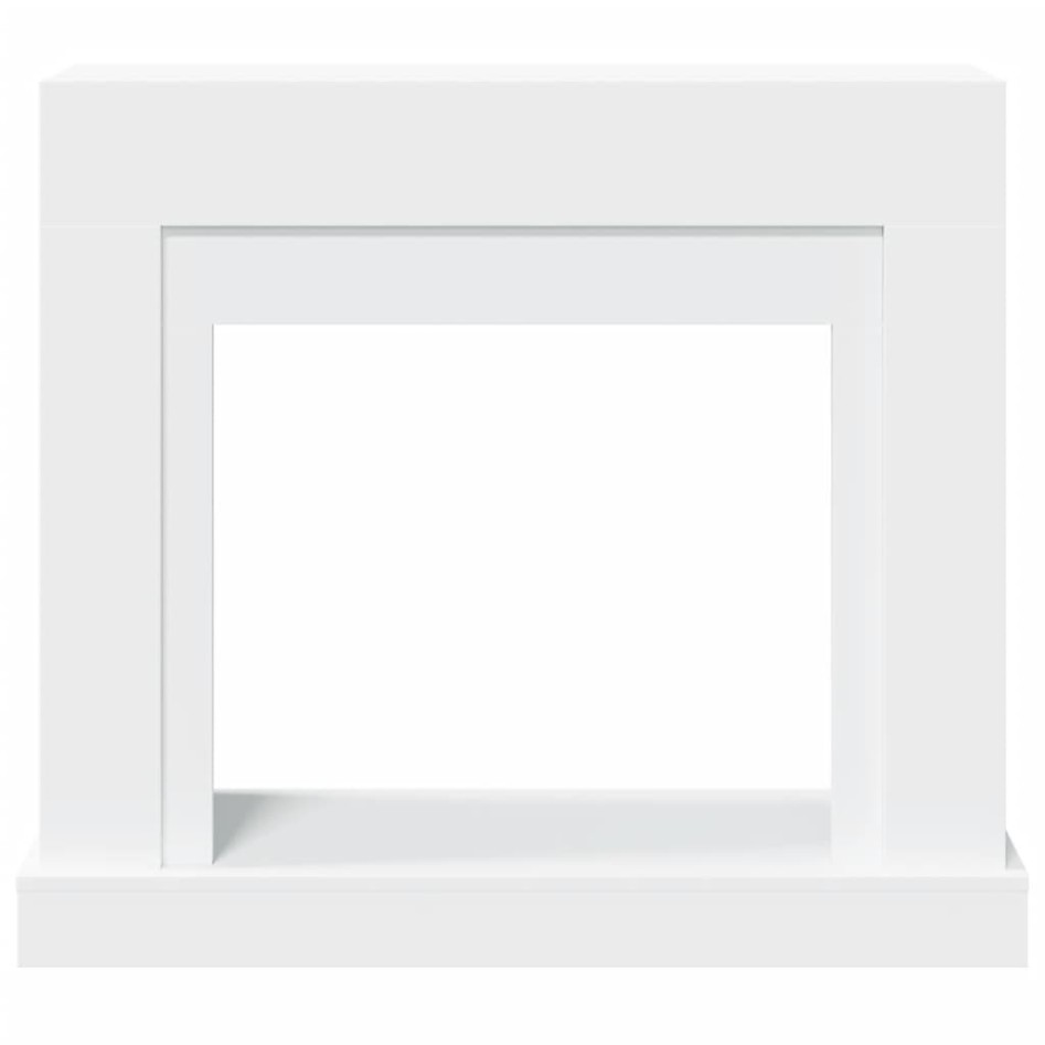 Borde de chimenea madera ingeniería blanco 100x30x87,5