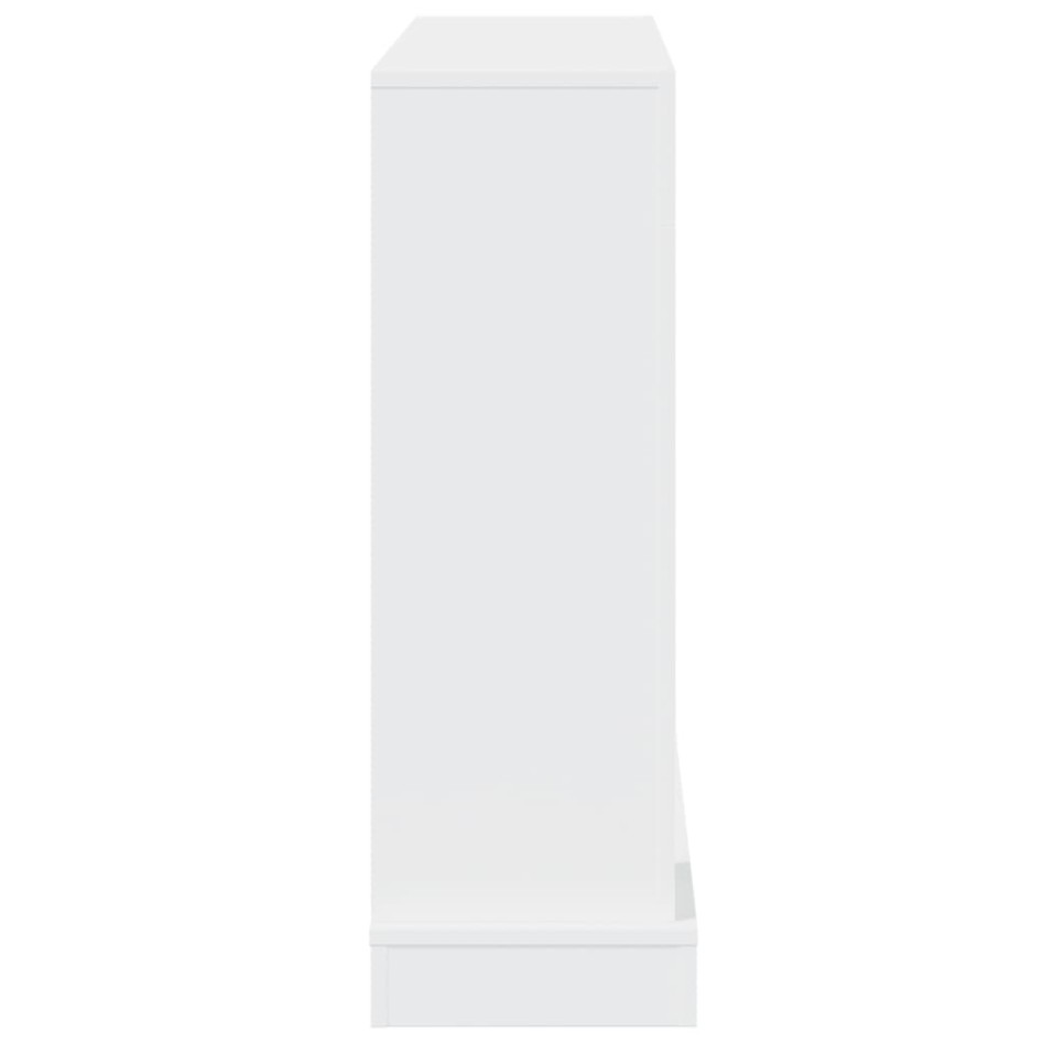 Borde de chimenea madera ingeniería blanco 100x30x87,5