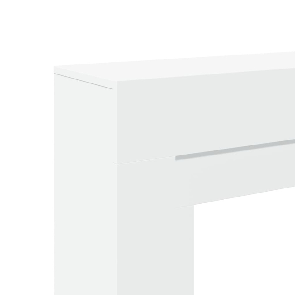 Borde de chimenea madera ingeniería blanco 100x30x87,5