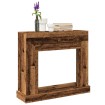 Borde de chimenea madera ingeniería envejecida 100x30x87,5 cm