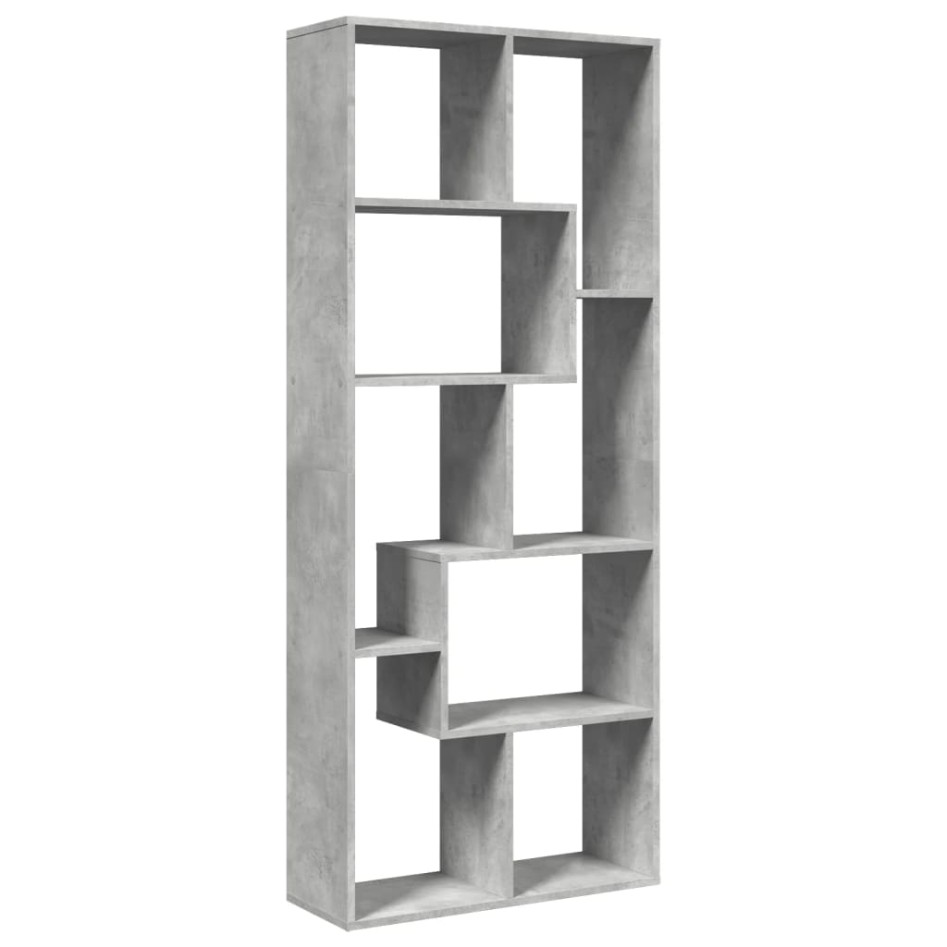 Librería divisora madera ingeniería gris hormigón