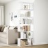 Librería divisor 6 niveles madera ingeniería blanco