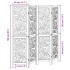Biombo separador de 4 paneles madera maciza Paulownia