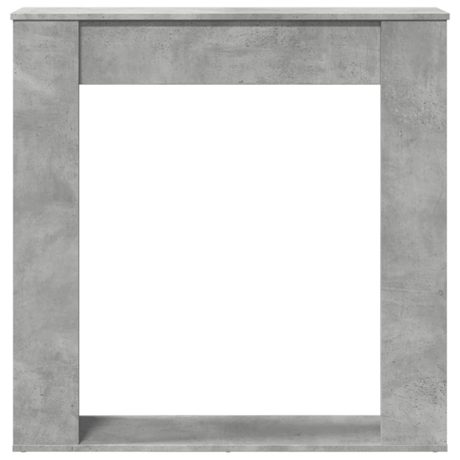 Borde de chimenea madera ingeniería gris hormigón 100x20x100