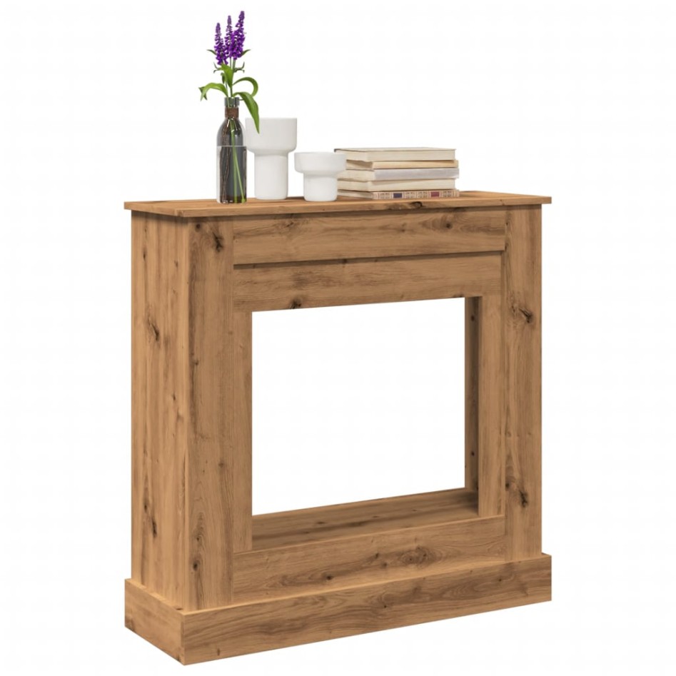 Borde de chimenea madera ingeniería roble artisan 90x30x90