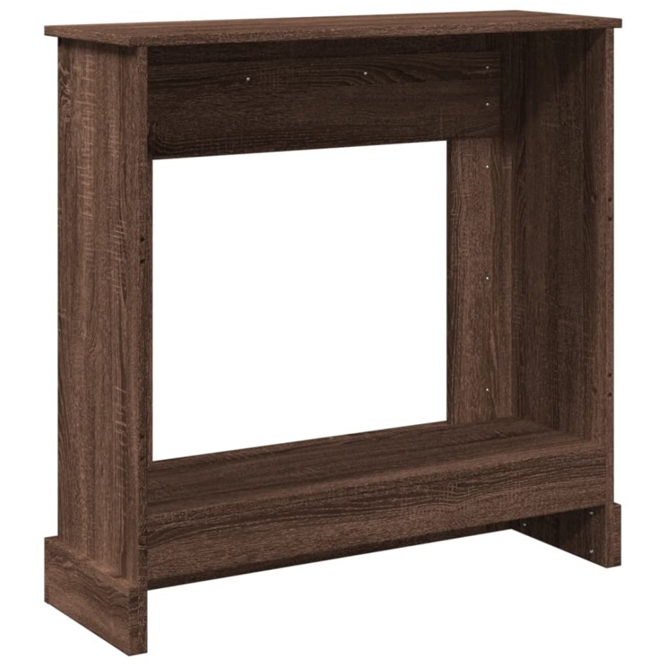 Borde de chimenea madera ingeniería marrón roble 90x30x90