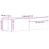 Mueble de TV de pared madera ingeniería envejecida 120x30x30