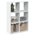 Librería divisora madera ingeniería blanco 69,5x29x103,5