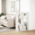 Librería divisora madera ingeniería blanco 69,5x29x103,5