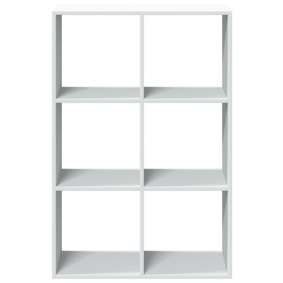 Librería divisora madera ingeniería blanco 69,5x29x103,5
