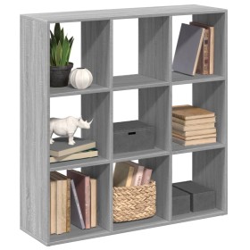 Librería divisor madera ingeniería gris Sonoma 102x29x103,5
