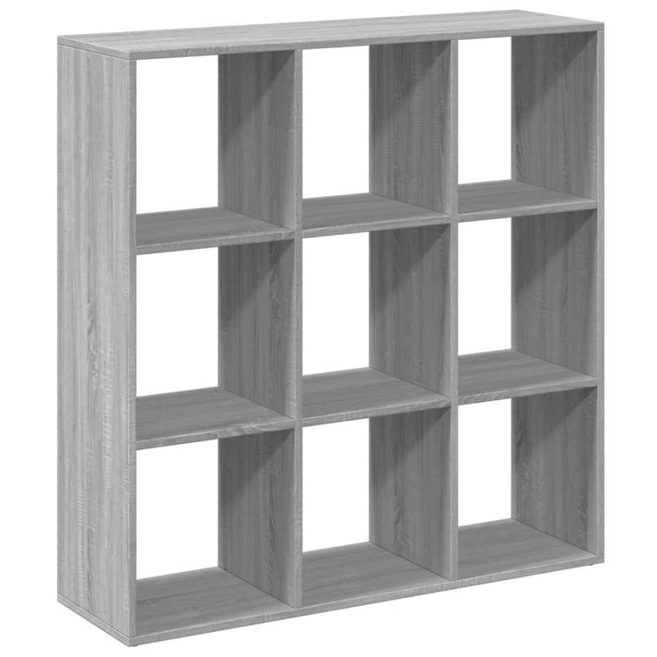 Librería divisor madera ingeniería gris Sonoma 102x29x103,5