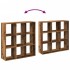 Librería divisora madera ingeniería envejecida 102x29x103,5