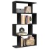 Librería divisora 4 niveles madera ingeniería negra