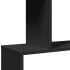 Librería divisora 4 niveles madera ingeniería negra