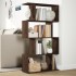 Librería divisora 4 niveles madera marrón roble 70x24x129