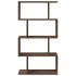 Librería divisora 4 niveles madera marrón roble 70x24x129