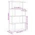 Librería divisora 4 niveles madera marrón roble 70x24x129